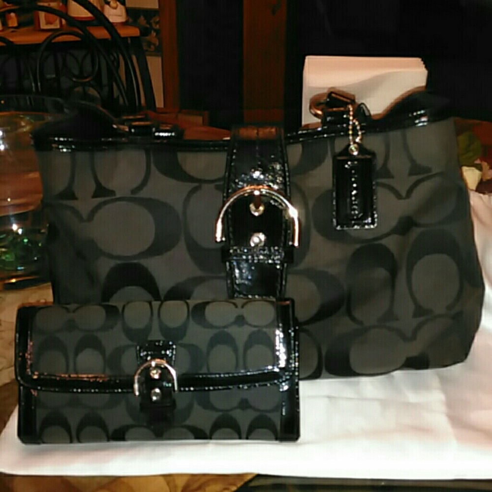 Coach Purse With Matching Wallet